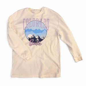 Barbie ‘Colorado’ Graphic Oversized Long Crewneck Sweatshirt Size S (Fits M-L)